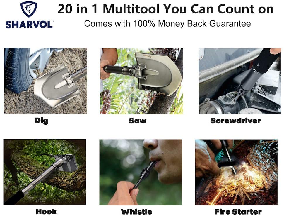 Sharvol Tactical Camping Survival Shovel - Sharvol